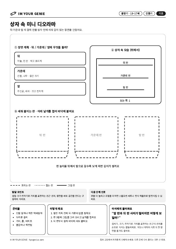 상자 속 미니 디오라마 미리보기