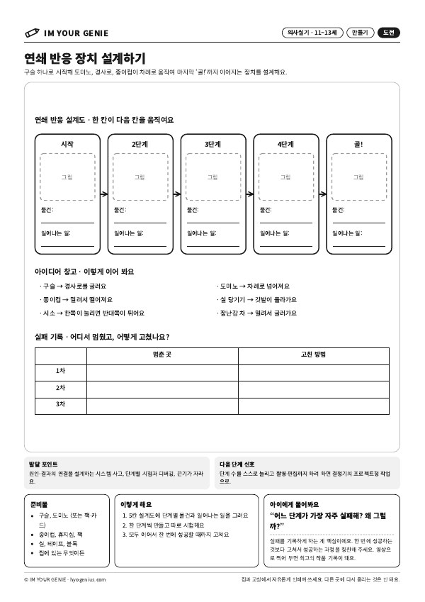 연쇄 반응 장치 설계하기 미리보기